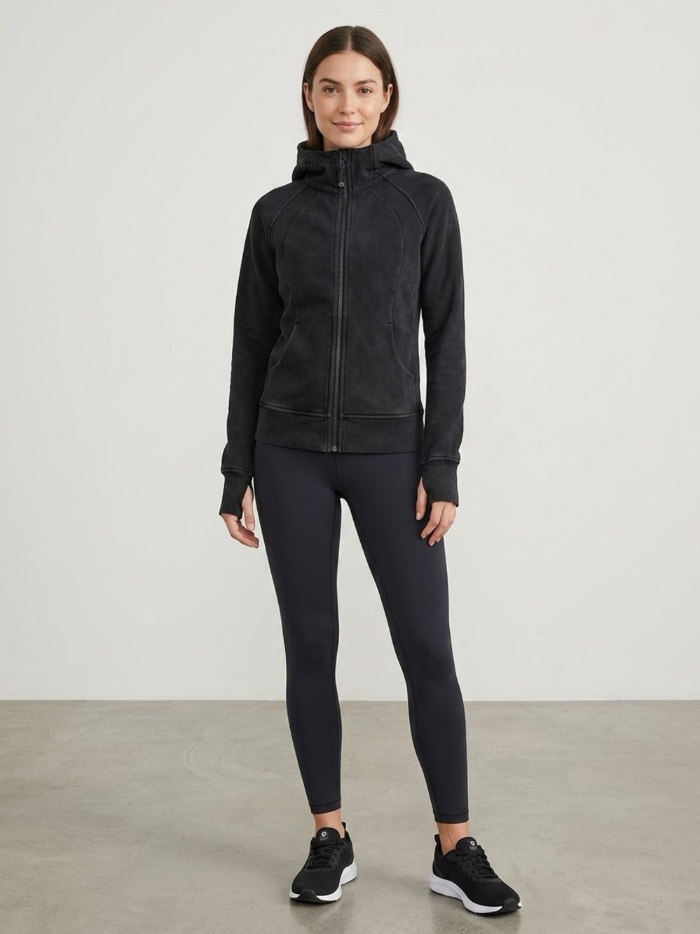 Lululemon Black Scuba Full-Zip Hoodie - Size 6